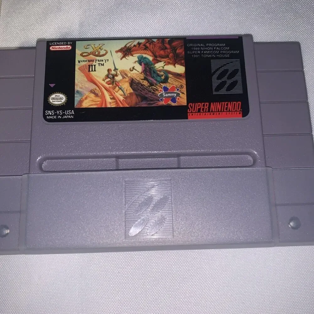 vintage game Wanderers From Ys III(Super Nintendo Entertainment System, 1992)